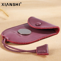 Key Pack woman home small ultra-thin lock spoon bag pull-out genuine leather key protective sleeve containing key bag man