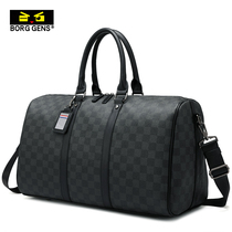 borggens tote bag mens large capacity Business Business boarding bag mens leather duffel bag gym bag