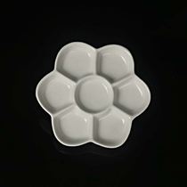  Ceramic palette Art gouache watercolor Chinese painting pigment plate White porcelain plate palette plate