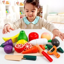 Vegetables and fruits Cheerle wooden magnetic house kitchen toy simulation set baby puzzle birthday gift