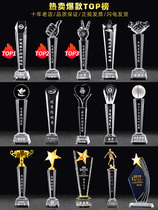 ~Crystal trophy custom creative resin custom medals Childrens awards authorized listing Excellent employee annual meeting table 