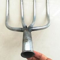 Agricultural four-strand fork hollow grass fork iron fork steel fork cleaning garbage fork waste fork coarse teeth large agricultural tools four teeth