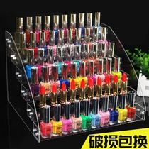 Nail polish display rack Acrylic plastic transparent rack Nail shop display rack Cosmetics storage rack lattice shop