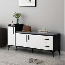 Shoe stool at home door can sit shoe cabinet one light luxury entrance door wear shoe stool multifunctional storage sofa stool
