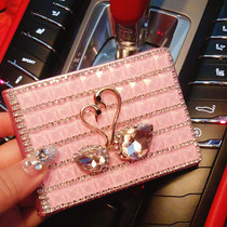 Diamond drivers license leather case drivers license case creative two-in-one Multi-Function driving license driving this set of women