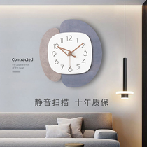 Modern simple silent wall clock non-perforated clock atmospheric Nordic table living room wall home hanging watch creative clock