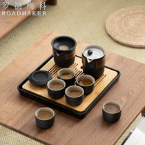 ROADMAKER kung fu tea set household dry landscape Japanese living room water storage type dry bubble tea tray set