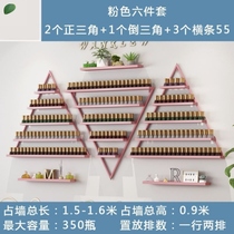 Nail shop display rack Wall-mounted nail oil glue cabinet glue shelf Nail polish storage cabinet wall shelf placement