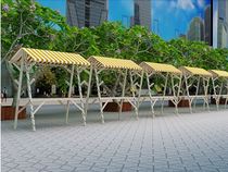 Mobile creative activity shed fabric cart snack cart multi-function dining car stall car sales cart real wooden