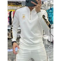 Sweatshirt men 2021 autumn new personality trend slim casual fashion pullover half high collar zipper long sleeve Tide brand