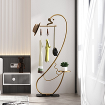 Bedroom creative light luxury floor coat rack ins Net red clothes rack modern simple iron storage bag hanger