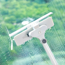 Glass cleaning artifact Window cleaning tool with telescopic rod washing and scraping one-piece household double-sided high-rise wiper