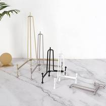 Decorative Pendulum piece Ceramic Plate Bracket Disc rack Watch Bay Hanging Disc Photo Frame Disc tray Toiron art small shelf