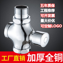 Toilet handpressed pool squat stool stain flushing valve valve switch full copper body delayed press press valve