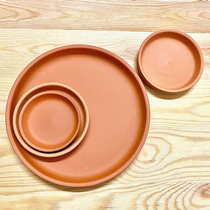 Red Pottery Flower Pot Trays Clay round disc minimalist Purple Sand large Number of Breathable Disc Base Clear Cabin Special Price