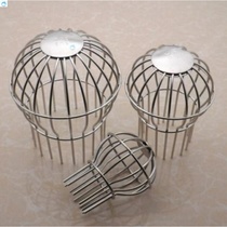 Roof anti-blocking ground leakage cover net cover 50 stainless steel roof floor drain pipe sewer outer wall round pipe leak-proof