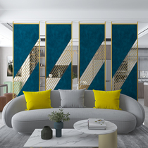 Light luxury style art living room dining room Metal stainless steel partition Nordic modern designer office flannel screen wall