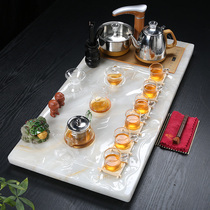 Kung Fu tea set household European Jade tea tray simple living room high-end light luxury full automatic One Stone tea table