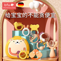 Baby hand bell toy 0-1 year old can bite the tooth glue Newborn baby puzzle early education grip 3-6 months toddler pacification