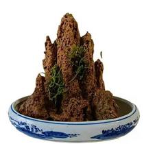 Various specifications of absorbent stone rockery bonsai 15cm with basin garden landscape green plant strange stone ornamental stone ornaments