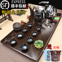 Tea disk fully automatic kettle in one complete set of Kung fu tea set household living room to make tea table big tea cup