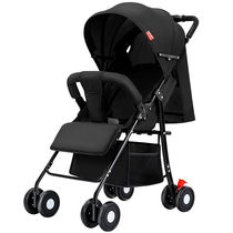 Four-wheeled shock-proof baby stroller light to sit and fold out hand-push childrens four-wheeler four-season shock-proof umbrella car