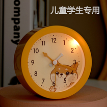 Children 2021 new cartoon kitten alarm clock watch for boys and girls students with bed head alarm mute cute night light