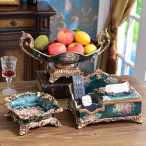 European home classical creative decoration living room coffee table resin multifunctional tissue box fruit tray ashtray ashtray set