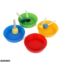  Kindergarten childrens painting 4-color pigment cup Primary school students art supplies plastic plate watercolor gouache toning bowl