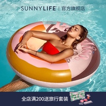 Sunnylife swimming ring net red adult children large life-saving floating circle water toy underarm swimming ring