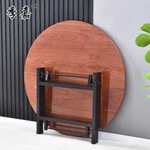 Loss impulse round table panel table simple dining table solid wood large table with glass turntable 20 households 15 people