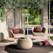 Outdoor swing courtyard Net red basket outdoor rattan creative hanging chair Leisure Garden home rattan chair waterproof suspension