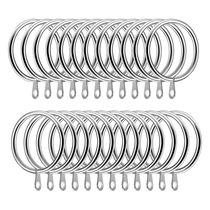 60Pcs Metal Drapery Curtain Rings Hanging Rings for Curtains