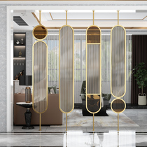 Lollipop screen partition simple modern office living room light luxury porch Changhong glass Hong Kong style art customization