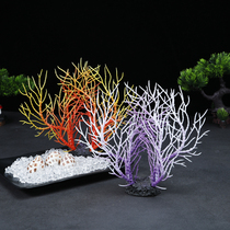 Sashimi plate decoration flower simulation coral sea iron tree artistic conception shape embellishment sushi creative plate decoration hotel dishes