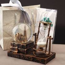 Creative hourglass crystal ball music box heart-to-heart birthday gift for boys and girls after graduation to teachers and classmates