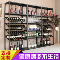 Industrial style retro winery floor Wine Rack restaurant bar display European wine cabinet home living room wine cellar red wine rack