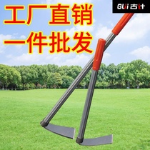  All-steel small hoe digging the ground digging the earth artifact Household outdoor farming tools Gardening tools forging weeding planting vegetables and flowers two