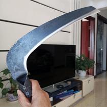 Agricultural mowing sickle big elbow three-ring fan grass sickle manganese steel thickened sickle head weeding wasteland workers