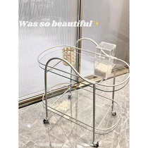Net red iron hotel tea truck wine truck wine truck mobile meal delivery trolley storage rack ins commercial household dining car
