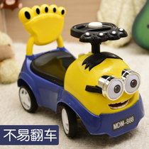 Childrens twisted car slip car new anti-rollover 1 a 2 years old 3 women 4 baby Niu car taxi toy car 2021