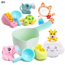 Baby child shampoo Head Cup thick small water spoon play water toy plastic long handle water spoon baby bath bath water scoop