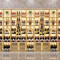 Wine rack custom iron floor-standing light luxury liquor cabinet storage display rack winery wine red wine storage rack commercial