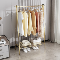 Bedroom floor-to-ceiling hanger horizontal bar Net red clothes clothes shelf home simple modern light luxury room iron art