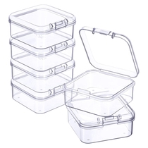6 Pieces Mini Plastic Clear Storage Box for Collecting