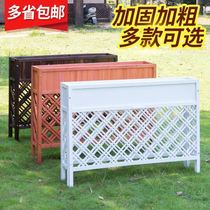 Hotel partition fence flower frame screen partition shelf grid flower trough anticorrosive wood dwarf screen baffle wall fence