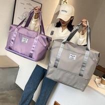 Waterproof Oxford textile large capacity travel bag student bag travel bag dry and wet separation can set lever boarding Fitness Bag