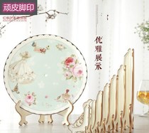 Photo-frame holder Tovertical photo-frame holder carriage Decorative Round Porcelain Tray Subbracket Album Handicraft transparent