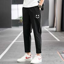 Spring and summer Tide brand ins straight pants male students loose thin Joker casual pants Korean version of the trend nine sports pants