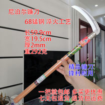 New boutique Nepalese sickle manganese steel wood handle farm with mowing grass knife harvesting sickle fishing water grass sickle agricultural